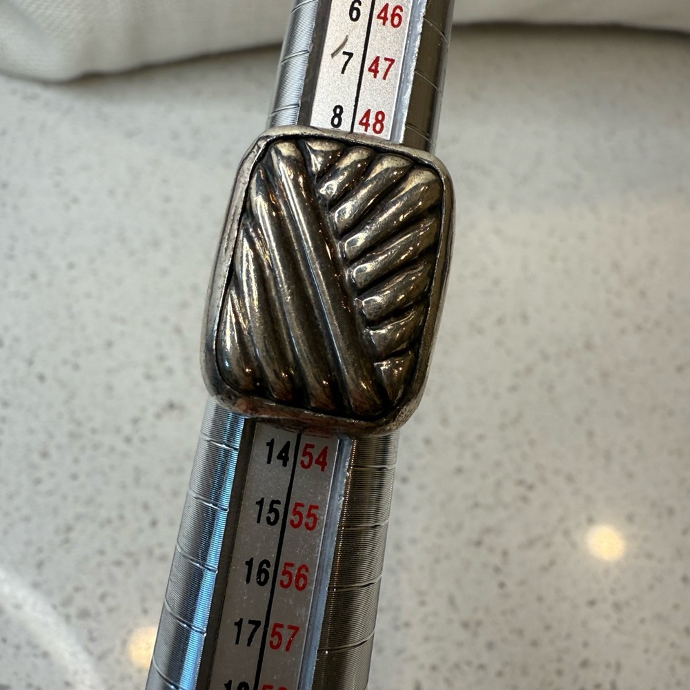 925 Sterling Silver Statement Ring Basket Weave H… - image 2